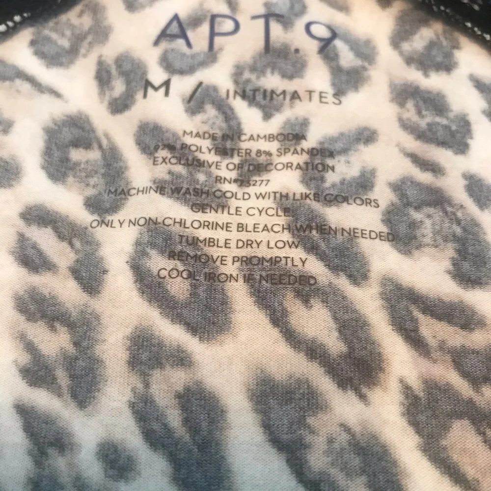 Leopard With Lace Lingerie Size Medium